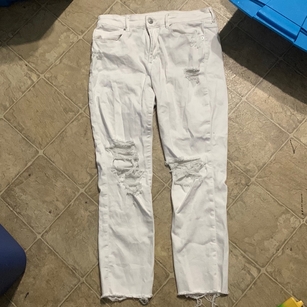 White Ripped Skinny Jeans
